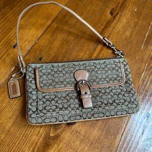 Coach Brown Signature Wristlet 🤎